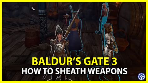 Bg3 sheath weapon - Enable environment destruction mode (hold and select an object such as barrel, case) Expand hint / highlight interactive elements. Highlights all characters. Place tag (ping) Select first character. Select second character. Select third character. Select fourth character. Select first item slot.